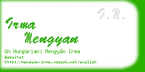 irma mengyan business card